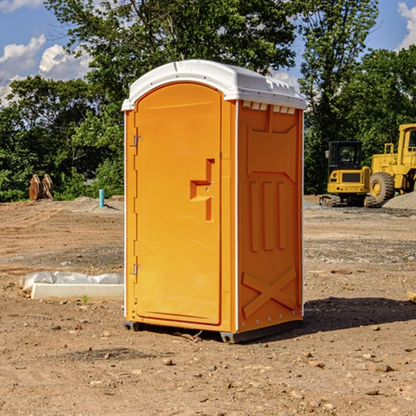 how often are the porta potties cleaned and serviced during a rental period in Ross KS